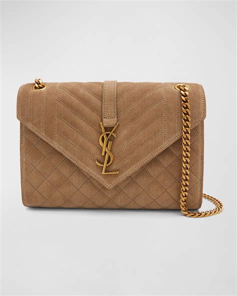 tan suede ysl bag|YSL greyish brown.